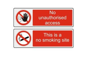 Visual onsite construction warning signs